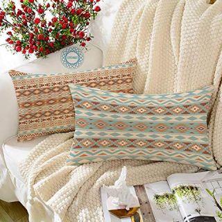Printed Canvas Cotton Square Cushion Covers Set of 5 at Rs.599